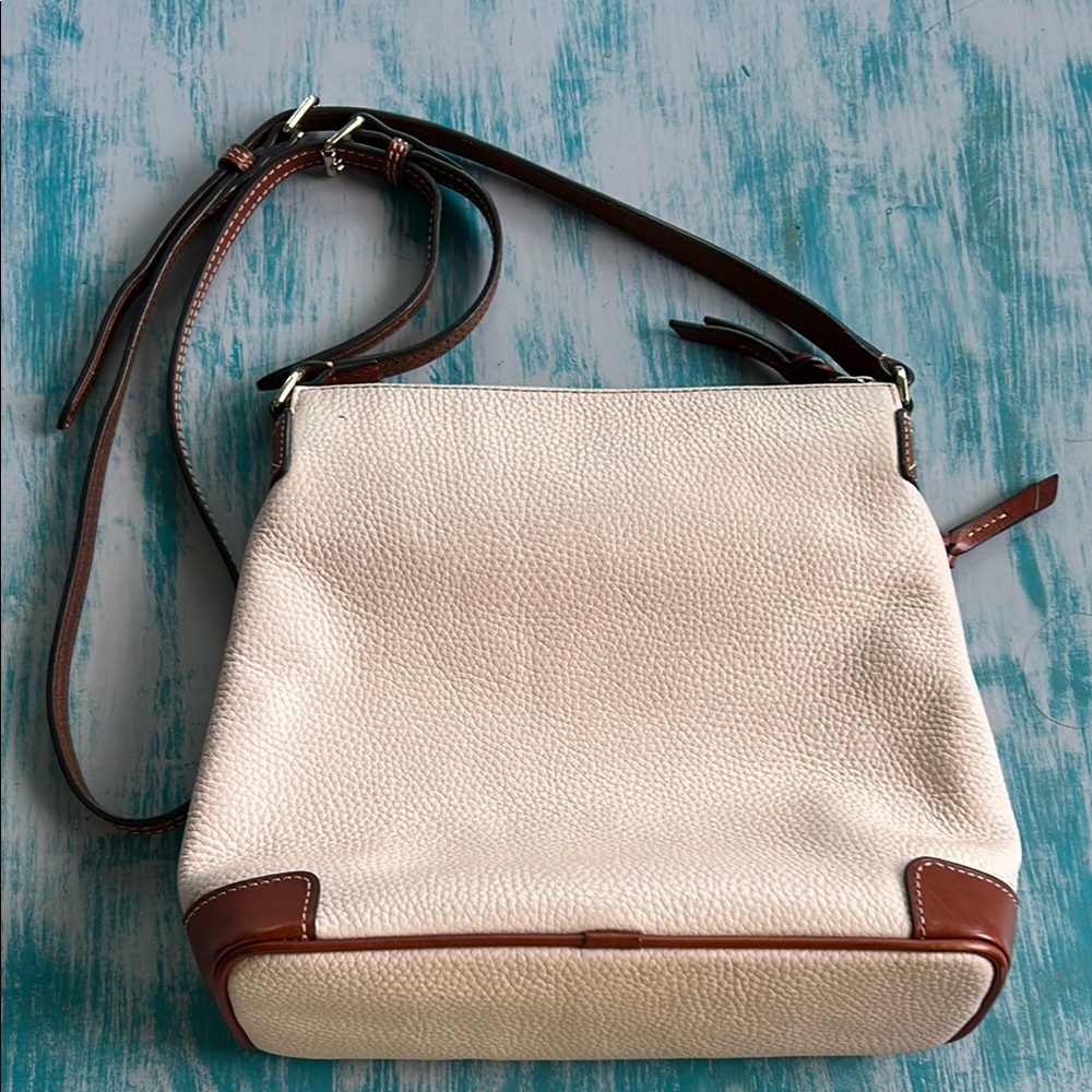 Dooney & Bourke Blush Pink and Brown Crossbody Bag - Picture 4 of 12